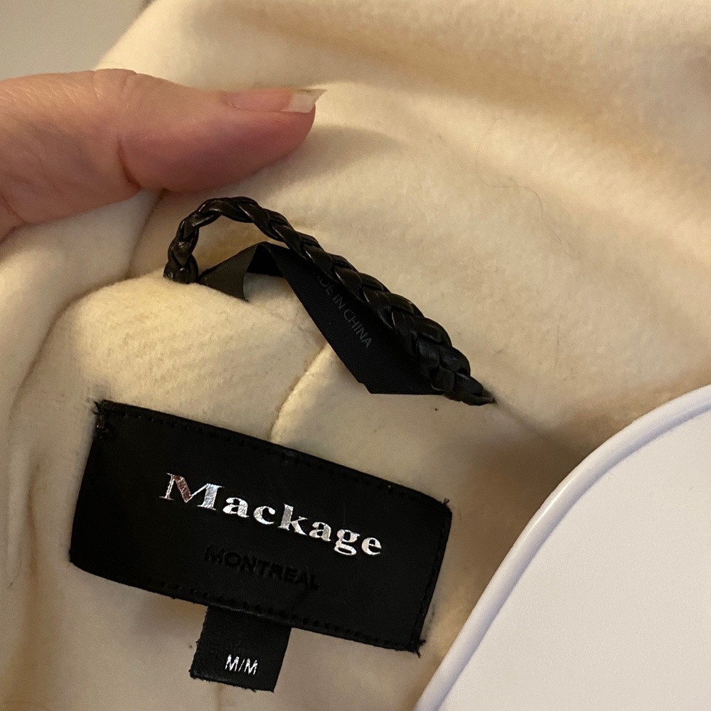 Mackage Wool Coat with Lambskin Sleeves - Picture 11 of 11